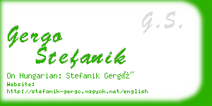 gergo stefanik business card